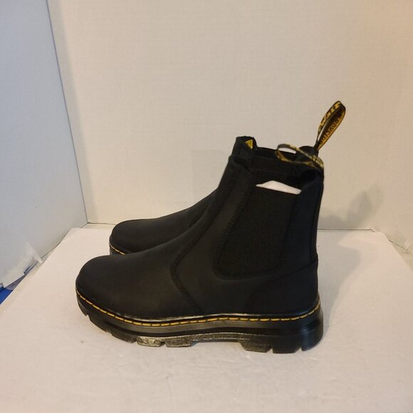 Dr Martens Boots Mens 7 Soft Air Wair Pull On Leather Slip Oil Resistant NEW - Picture 2 of 6